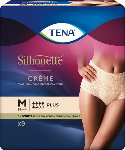 TENA Silhouette Crème Unterwäsche, Größe M, 9 Stück - Bild 1