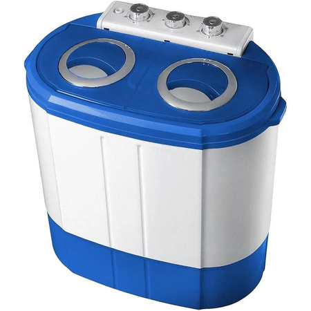 Steinborg SB-4002 Mini Waschmaschine für Camping, Blau, Waschkapazität 3 kg, Schleuderkapazität 1 kg, 230 Watt