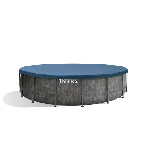 Intex Rundpool Prism Greywood in Dunkelgrau, B/H: 457 x 122 cm - Bild 1