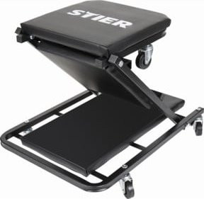 STIER Werkstatt-Rollliege und -Sitz 2in1 Multi+ in Schwarz und Steel - Bild 1