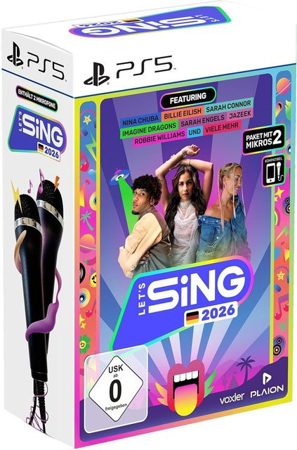 Let's Sing 2026 für PlayStation 5 inklusive 2 Mikrofonen von Sony - Bild 1