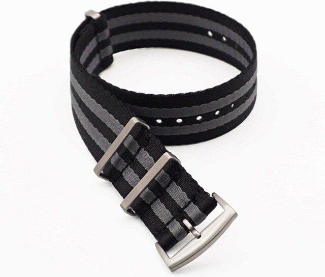 Nato-Uhrenarmband, Textil, schwarz, 22 mm, Herren - Bild 1