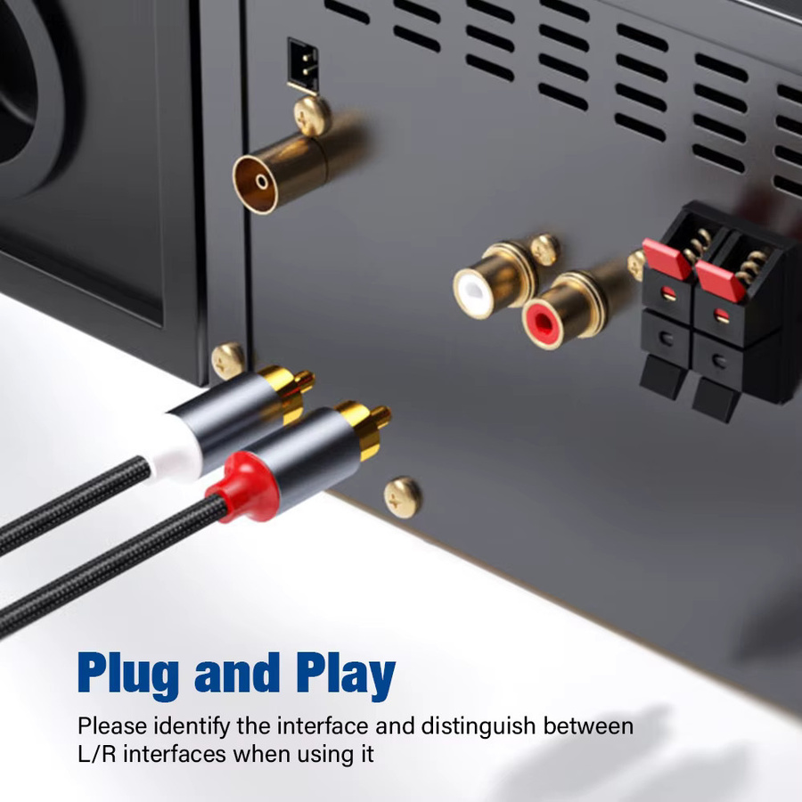 Xiaomi USB Typ-C zu 2RCA Audio-Kabel Y-Splitter Konverter für TV, Laptop und Verstärker in Schwarz oder Grau - Bild 5