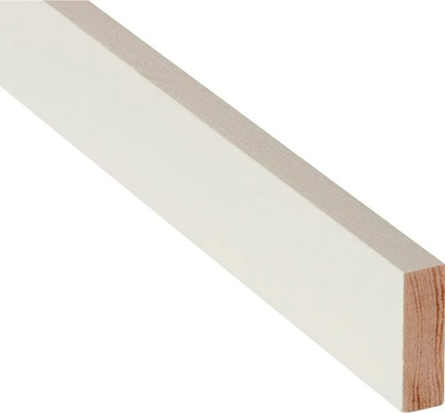 Döllken Profiles Rechteckleiste Weiß, lackiert, B/H/T: 30 mm x 10 mm x 900 mm - Bild 1