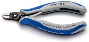 Knipex Präzisions-Elektronik-Seitenschneider 79 02 125 S1 in Blau, 125 mm - Bild 1