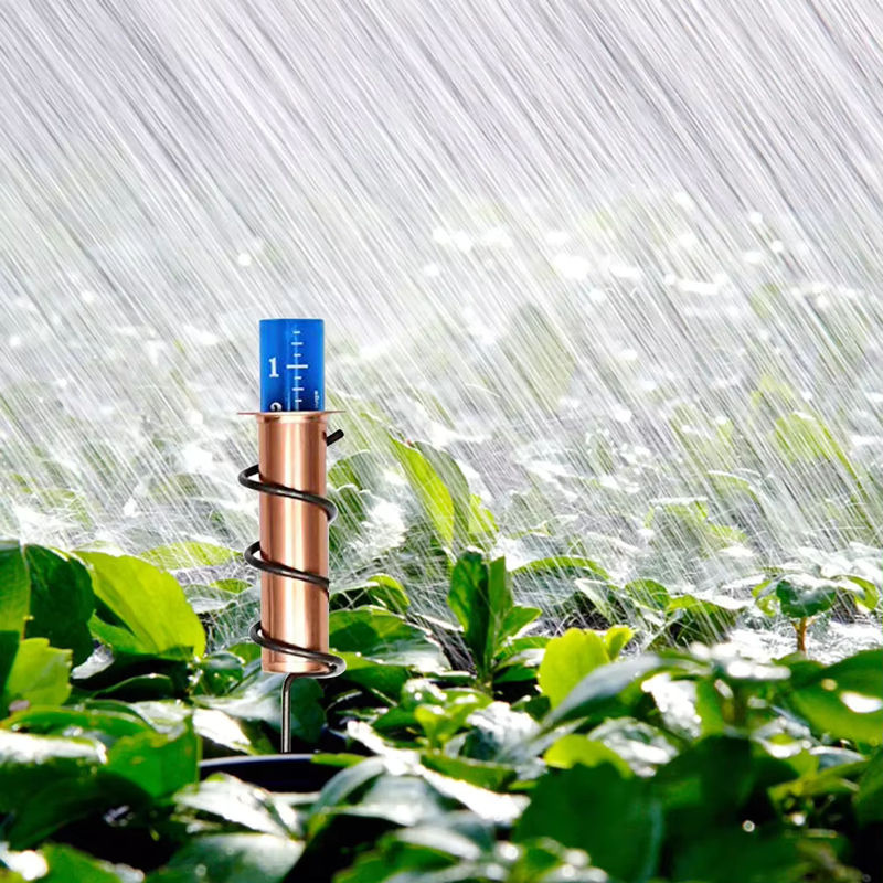 Alloet Regenmesser aus Kupfer für den Garten als präzises Pluviometer zur Niederschlagsmessung - Bild 3