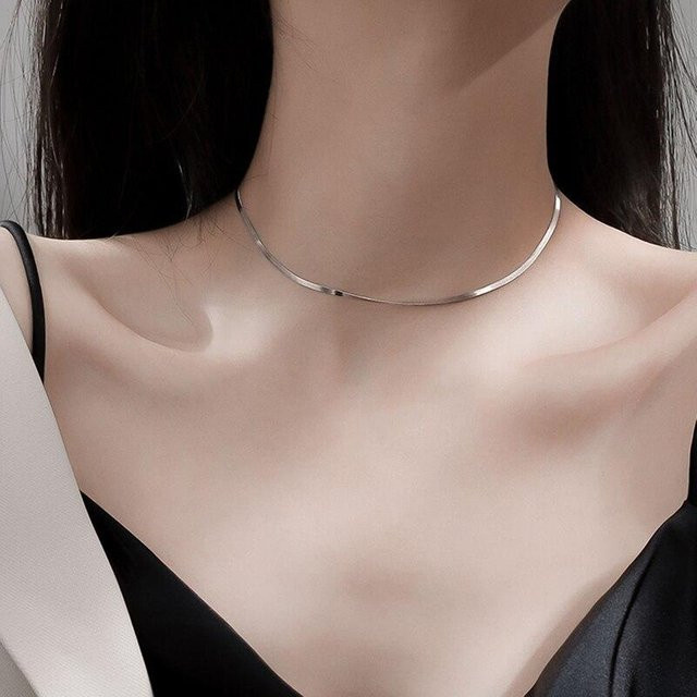 YIRAN Jewelry Halskette 925 Sterling Silber, Damen, 37 cm + 8 cm - Bild 1