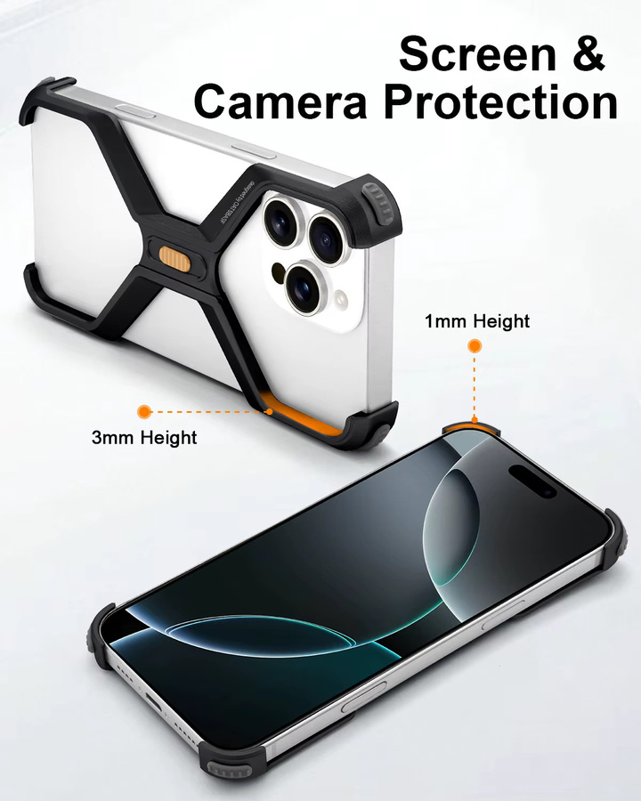 Eary X-förmige Handyhülle für iPhone 16 Pro Max und 16 Pro mit Wärmeableitung und Stoßschutz - Bild 2