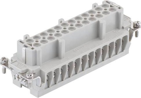 HARTING Stifteinsatz 09330242791 mit 24 Schrauben in Grau aus Kunststoff - Bild 1
