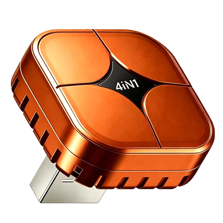 Tripodpie 4-in-1 Carplay Adapter: Kabelloser USB-Adapter für Android Auto und Mirror Link mit Bluetooth und Wi-Fi in Orange - Bild 6