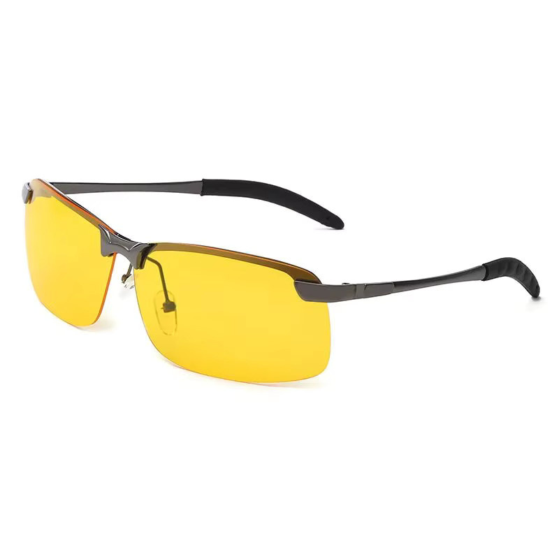 VABBON Sonnenbrille, randlos, Metall, gelb, Herren, polarisiert - Bild 4