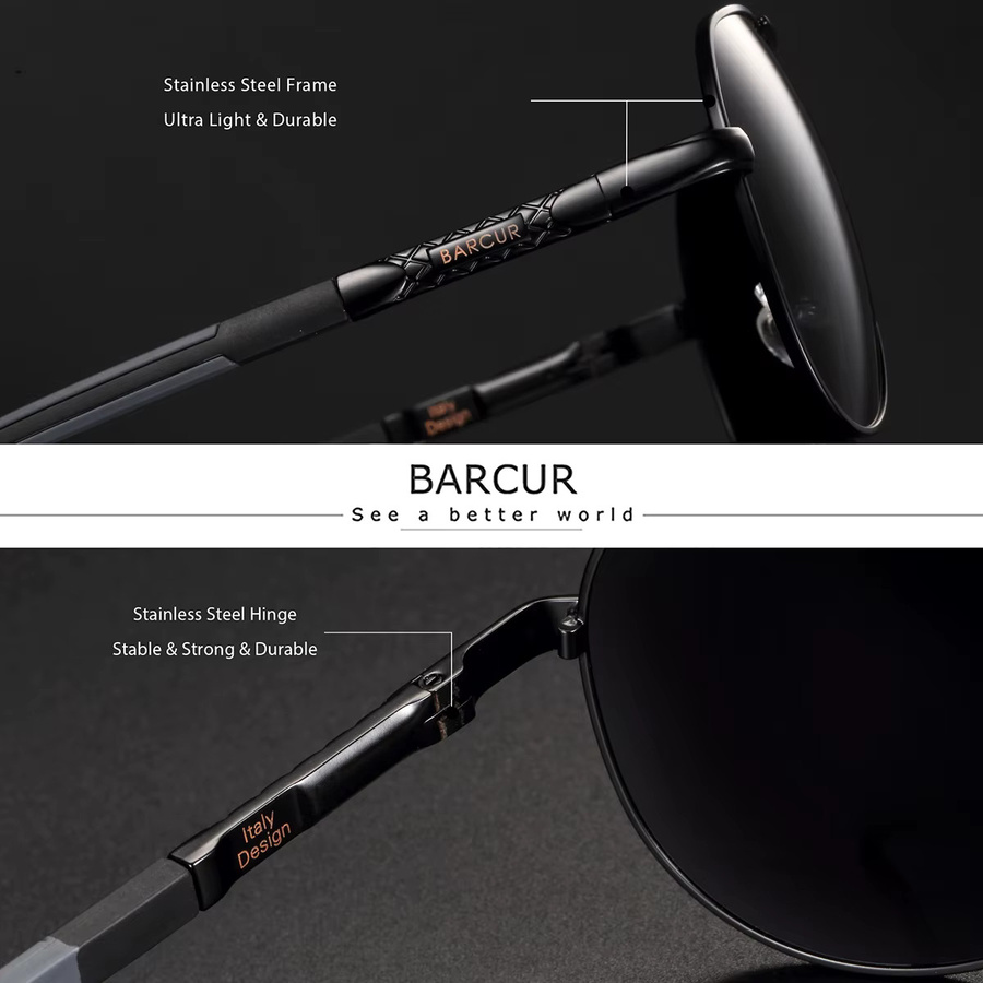 BARCUR Sonnenbrille, oval, Vollrand - Bild 3