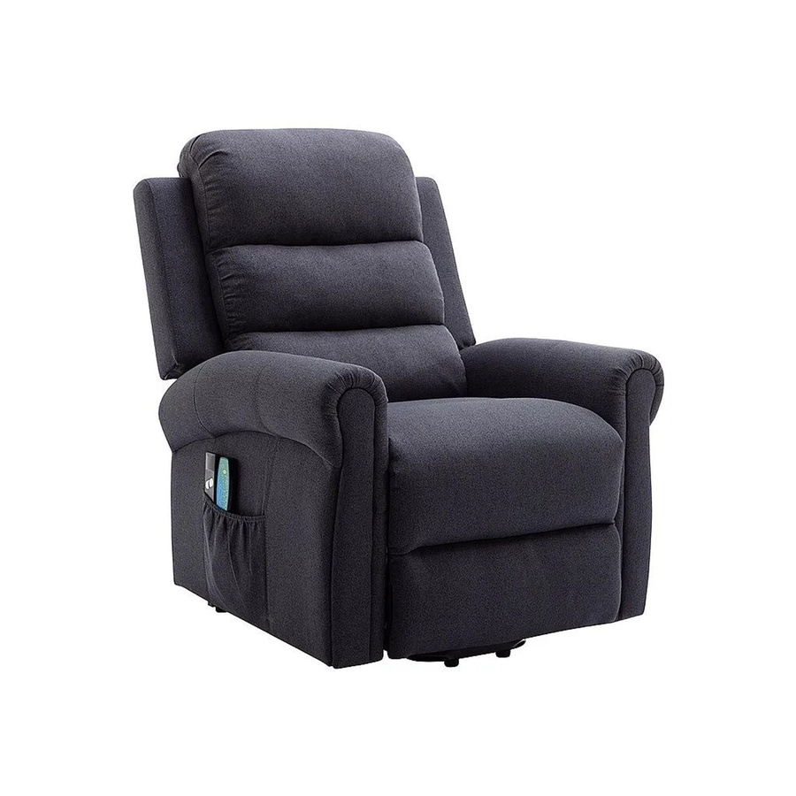 Massagesessel Lovari von Vente-unique in Anthrazitgrau mit Stoffbezug, Breite: 84 cm - Bild 2