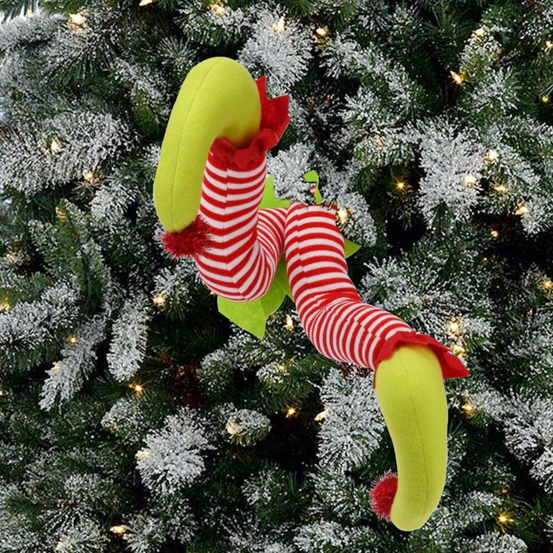 TOMTOP JMS Weihnachtself als hängende Weihnachtsdekoration aus Textil, mehrfarbig - Bild 3
