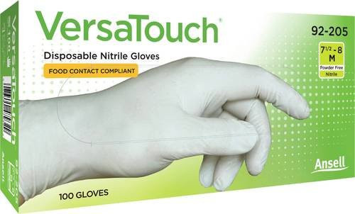 Ansell VersaTouch 92205070 Nitril Einweghandschuhe in Weiß, Größe S, 100 Stück - Bild 1