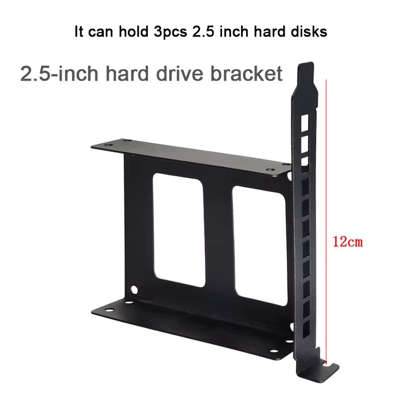 Ninth World Festplattenadapter 2,5 auf 3,5 Zoll aus Metall für PCI SSD und HDD, Schwarz - Bild 4