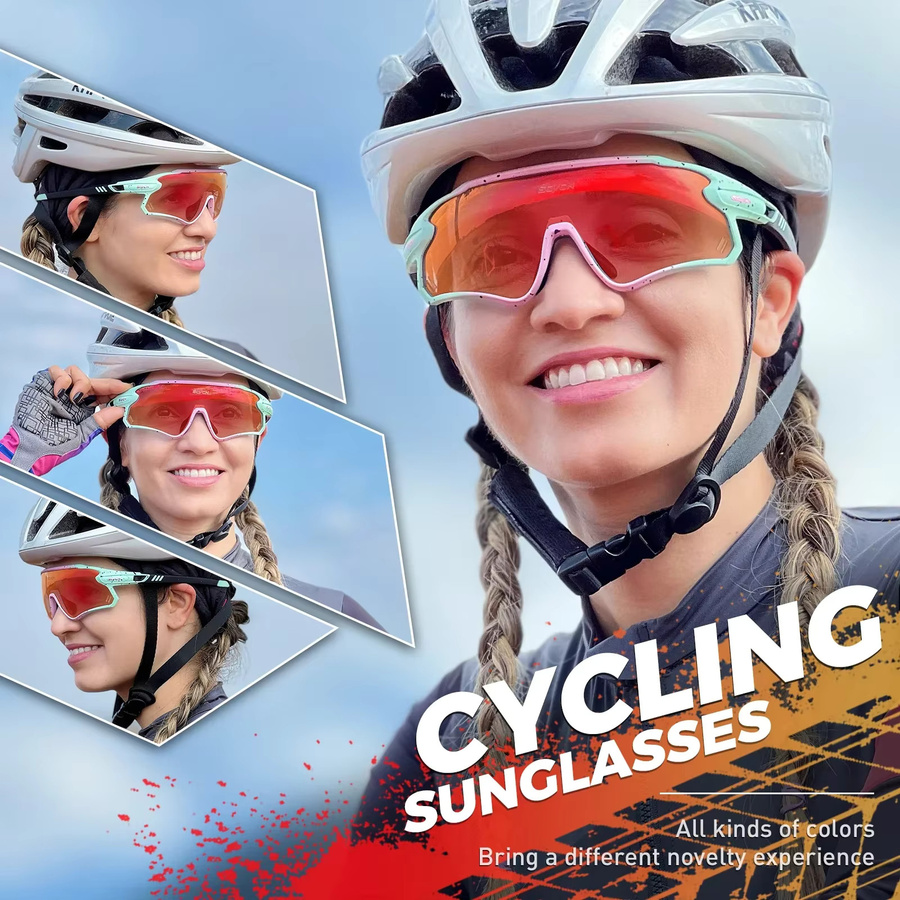 SCVCN Sportsonnenbrille, Vollrand, Kunststoff, Herren, Photochrome - Bild 2