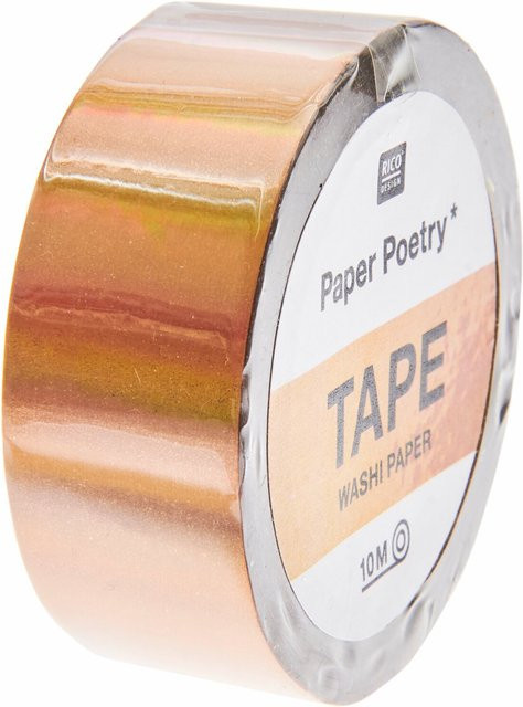 Rico Design Paper Poetry Washi Tape Gold Irisierend, Breite: 1,9 cm, Länge: 10 m - Bild 1