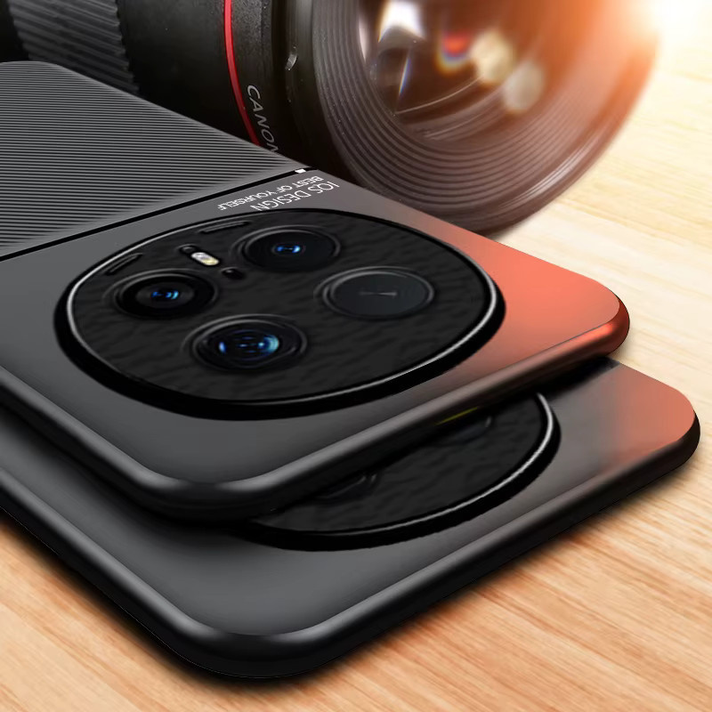 Luxuriöse Honor Magic 8 Pro Handyhülle aus PU-Leder mit magnetischem TPU-Rahmen, stoßfest und rutschfest, in Schwarz oder Rot - Bild 2