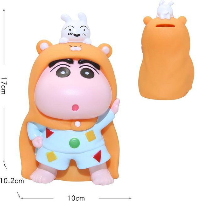 Crayon Shin-chan Figur Sparschwein, Puppe, Kunststoff, Mehrfarbig - Bild 1