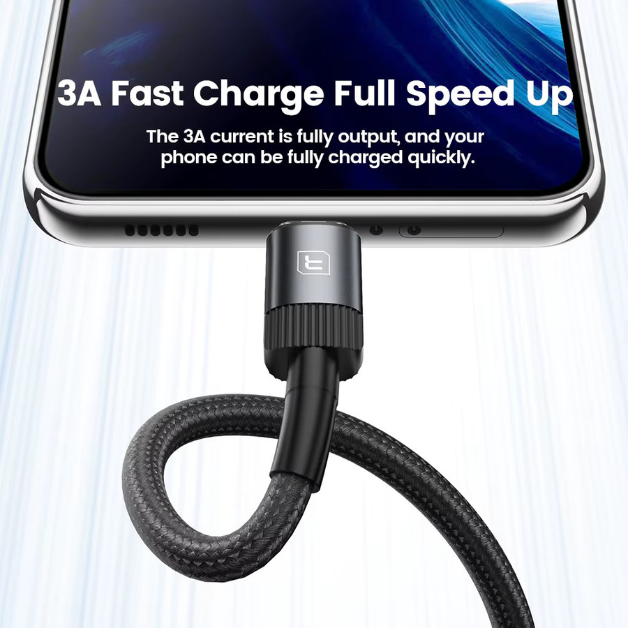 Toocki USB-A auf USB-C Kabel mit QC 3.0 Schnellladefunktion für Samsung, Xiaomi und Huawei - Bild 5