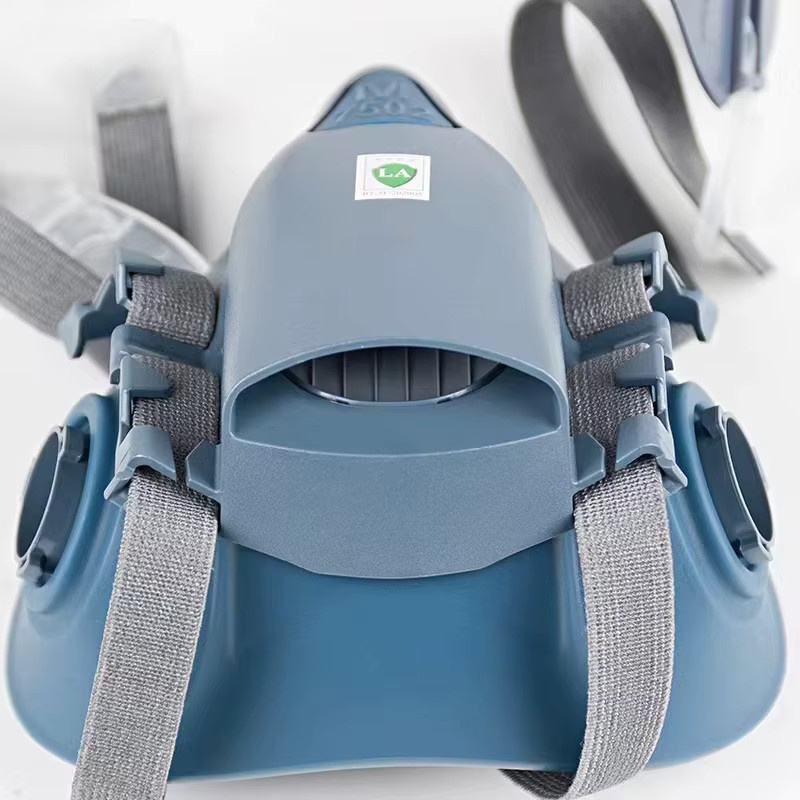 Gasmaske 7502 Chemischer Atemschutz als Halbmaske gegen organische Dämpfe mit Filtern 6001/2091 in Blau und Multicolour - Bild 2