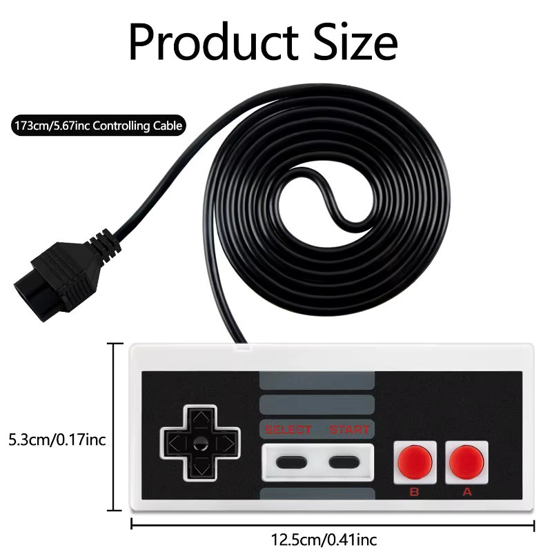 Retro 8-Bit Game Controller für Nintendo NES Systemkonsole in Weiß - Bild 4