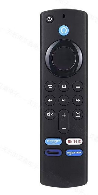 Amazon L5B83G Bluetooth-Sprachfernbedienung für Fire TV Stick 4K Max, Stick Lite und Cube, Schwarz - Bild 1