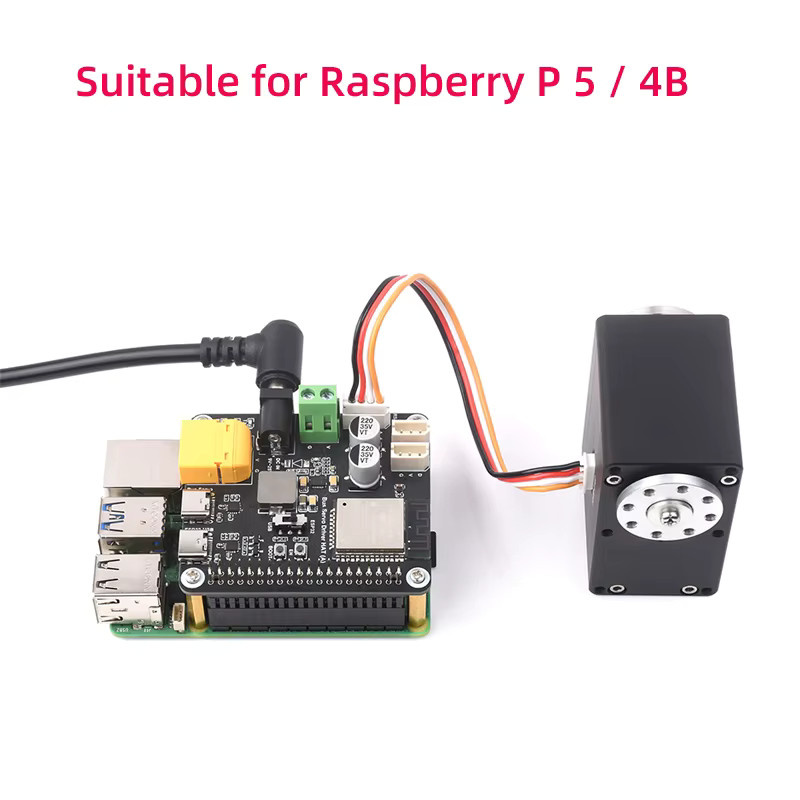 SHCHV Serieller Bus-Servotreiber-HAT für Raspberry Pi 5 und 4B zur Steuerung der ST/RSBL-Serie in Schwarz - Bild 3
