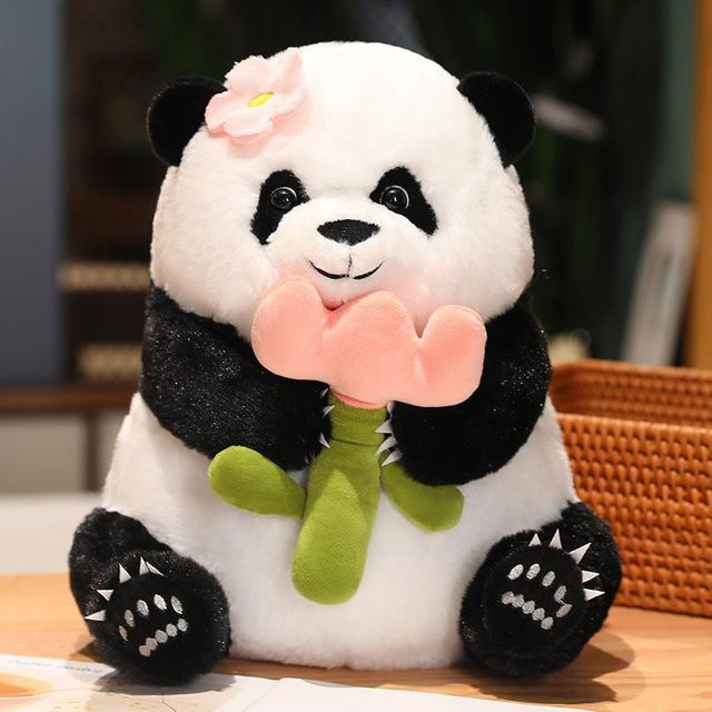 Linyi toy Kawaii-Panda Stofftierpuppe, Plüsch / Textil, 22cm - Bild 1