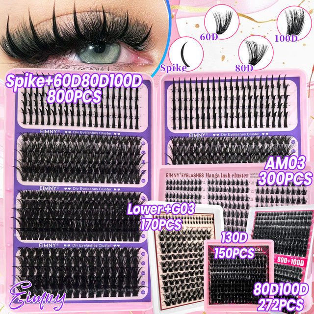 EIMNY Künstliche Wimpern, Natürlich, Einzelbox - Bild 1