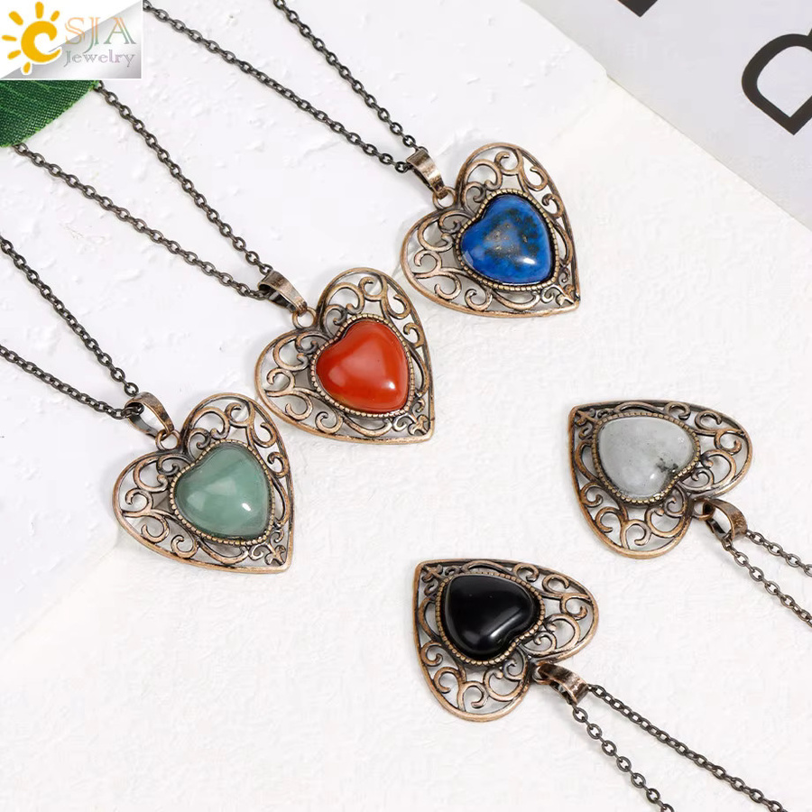 CSJA Jewelry Anhänger Halskette, Edelstahl, Kristall, Damen, Bunt - Bild 2