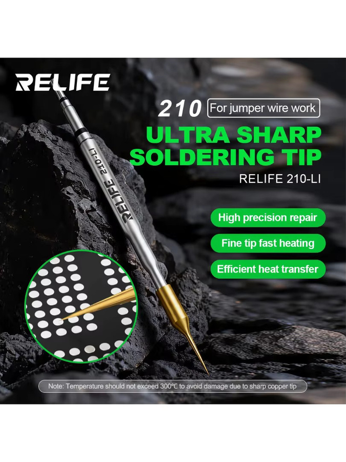 RELIFE 210-LI Reinkupfer-Lötspitze mit Schnellheizfunktion für Handy-Bildschirmreparaturen und Jumper-Kabel - Bild 6
