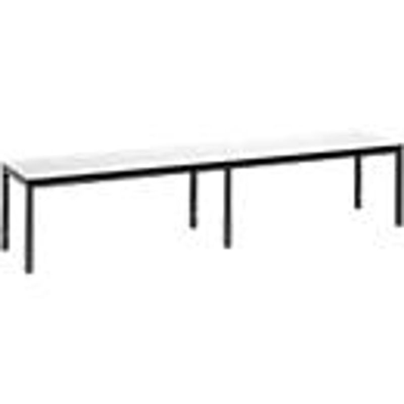 C+P Umkleidebank Basic Plus für Feuchträume mit 6-Fußgestell, Dekor Weiß, Gestell Schwarzgrau, H: 40,1 cm, B: 196,0 cm, T: 35,3 cm - Bild 2
