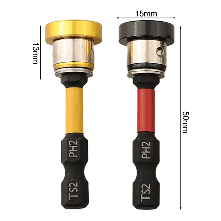 DAZZLEEX 5er Set Magnetische Gipskarton Positionierungs-Schraubendreher-Bits für Hand- und Elektrobohrer, 50 mm - Bild 5