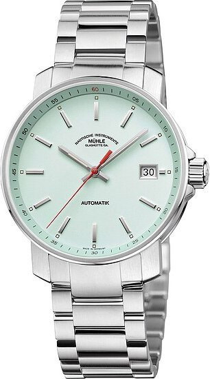 Mühle Glashütte Armbanduhr, Automatik, Edelstahl, Grün, 36,6 mm, Herren - Bild 1