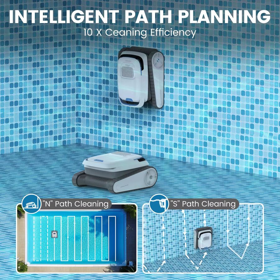 AIRROBO PC10 Poolreinigungsroboter in Weiß mit intelligenter Navigation und Wandkletterfunktion - Bild 2