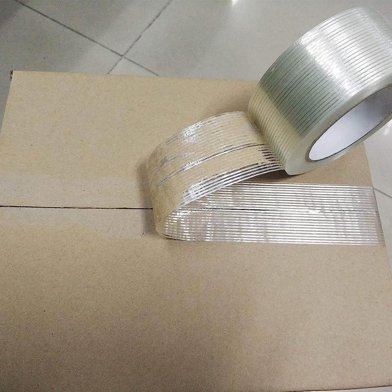 Yiran toy Starkes Filament-Umreifungsband Transparent, 25 m Verstärktes Glasfaserband Einseitig Klebend für die Verpackung - Bild 3