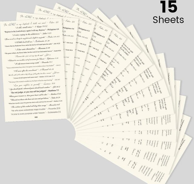 55 wasserfeste Bibel-Aufkleber von Binchi Outdoor Product in Weiß für Bibelstudien, Notizbücher und Scrapbooking - Bild 1