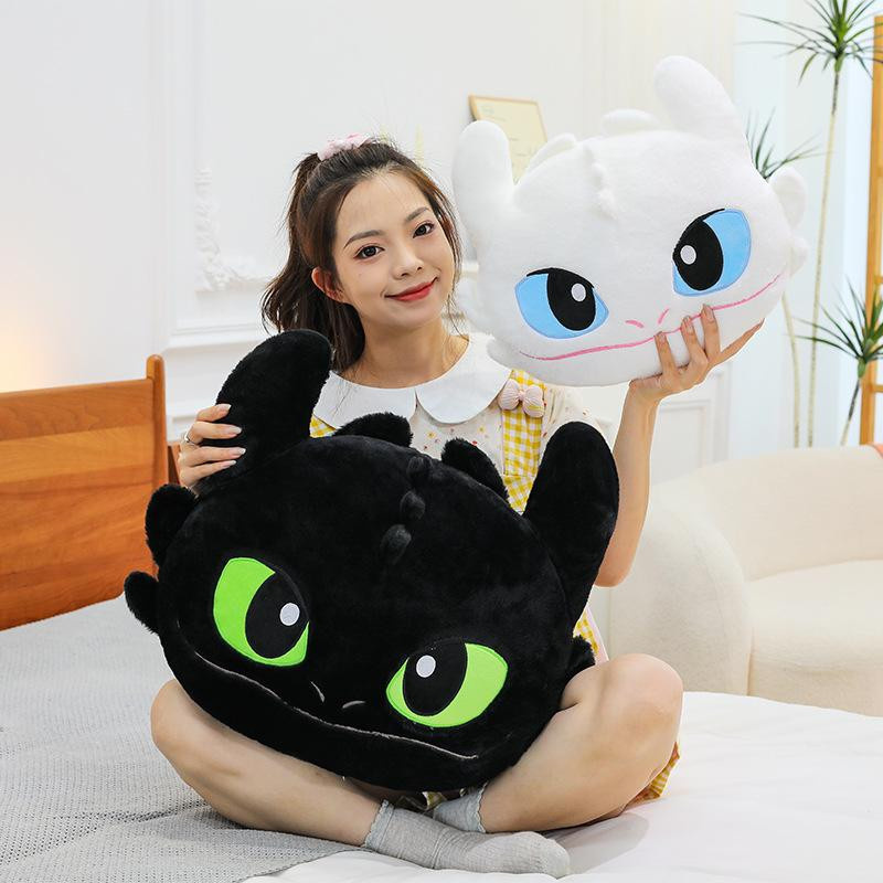 Bai Fen Bai dolls and toys Drachenzähmen leicht gemacht Drachen Plüschpuppe Schwarz / Weiß - Bild 1