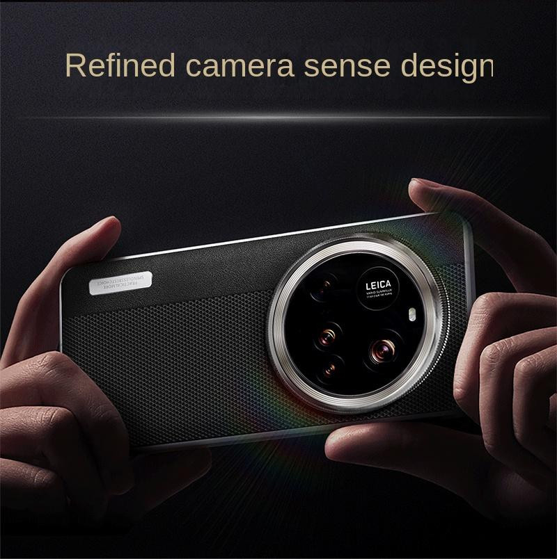 Stoßfeste Handyhülle mit galvanisierter Matte und zweifarbiger Block-Lederstruktur für Xiaomi Mi 15 Ultra und 14 Ultra - Bild 2