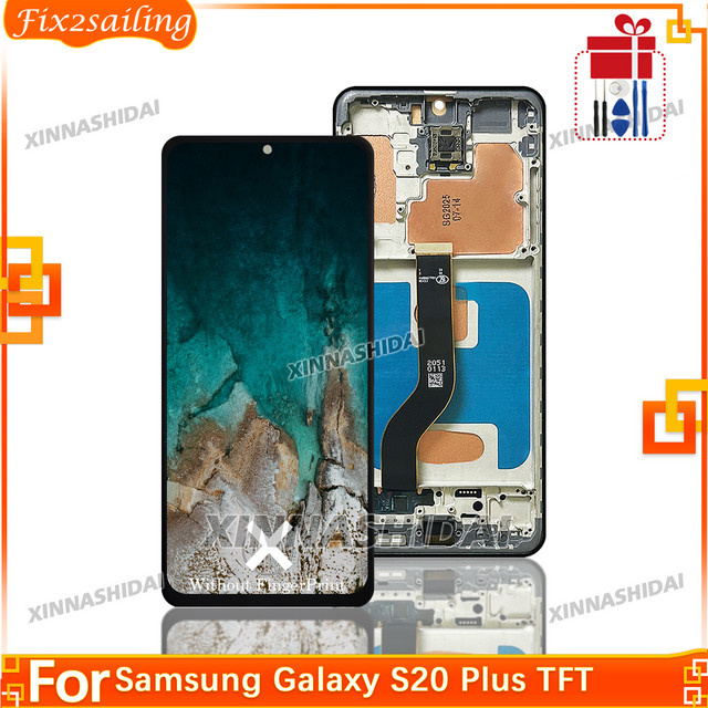 Samsung Galaxy S20 Plus G985 G986 Ersatz Display mit Touchscreen Digitizer und Rahmen in Schwarz - Bild 1