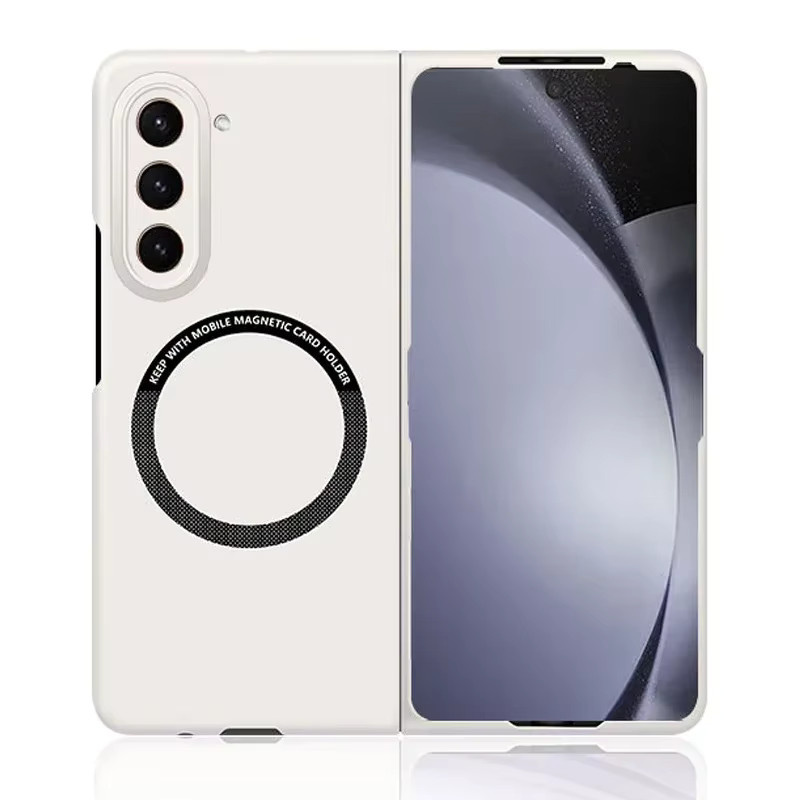 MagSafe PC-Hülle für Samsung Galaxy Z Fold in Weiß, ultradünne und stoßfeste magnetische Schutzhülle für kabelloses Laden - Bild 2