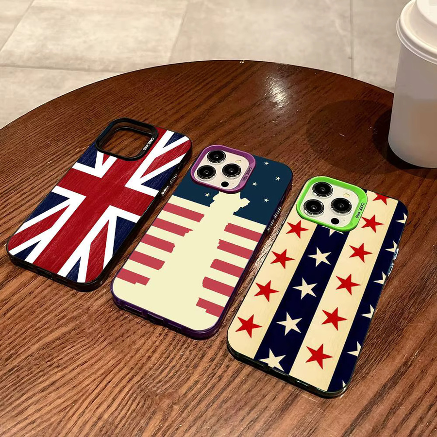 Potdemiel Handyhülle mit britischer UK-Flagge für iPhone 17 16 15 14 13 12 11 Pro Max Plus, Mehrfarbig - Bild 2