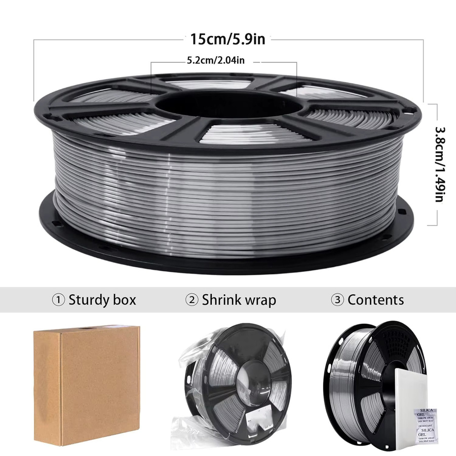 MANLANG Seiden-PLA-Filament 1,75 mm Blau, 250 g - Bild 5