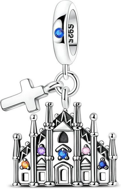 Charm Anhänger 925 Silber, Perlen, Zirkonia, Damen - Bild 1