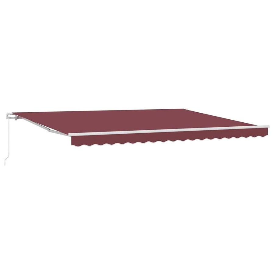 vidaXL Markise manuell mit Kurbel aus Aluminium und Polyester, Weinrot, B: 450 cm, T: 300 cm - Bild 2