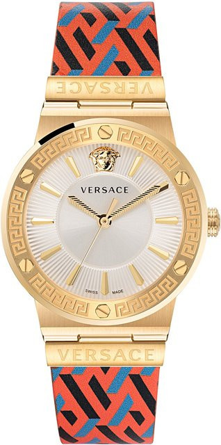Versace Damenuhr, Quarz, Edelstahl, 38 mm, Silber, Gold, 5 ATM - Bild 1