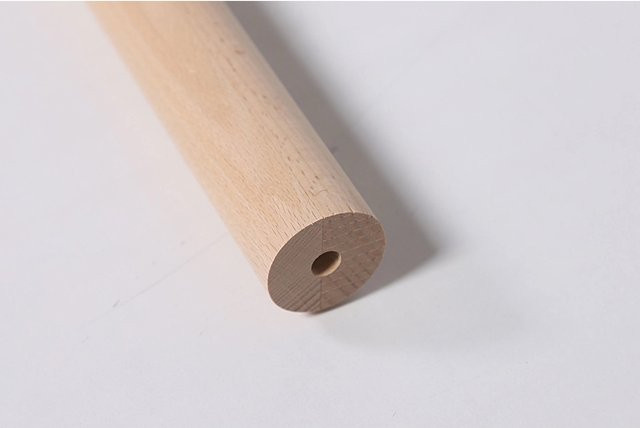 Handlauf dieda aus Massivholz Buche in Braun und Beige, rund, Durchmesser: 4 cm, Länge: 225 cm - Bild 1