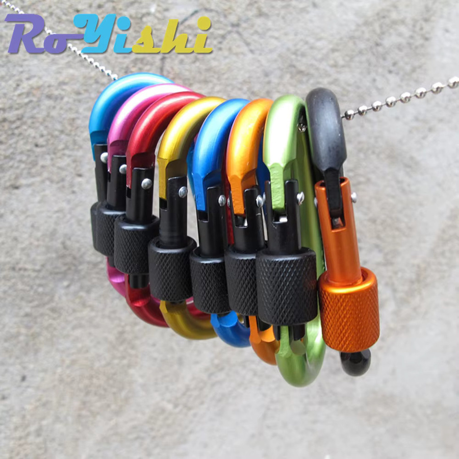 RoYishi Karabiner D-Ring Schlüsselanhänger, Aluminium, Unisex - Bild 4